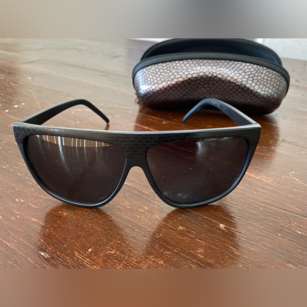 Black Reputation Snake Skin Patterned Sunglasses … - image 1